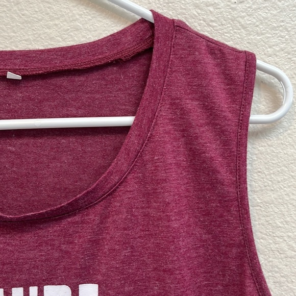 Tequila Tank Top, Funny Drink Shirt, Burgundy, Size Large, Shorts also in closet - Picture 6 of 10